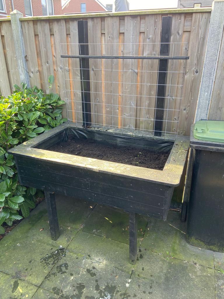 Stevige moestuinbak met klimrek - Ideaal voor kruiden en gro, Ophalen, Gebruikt, 100 cm of meer, Balkon