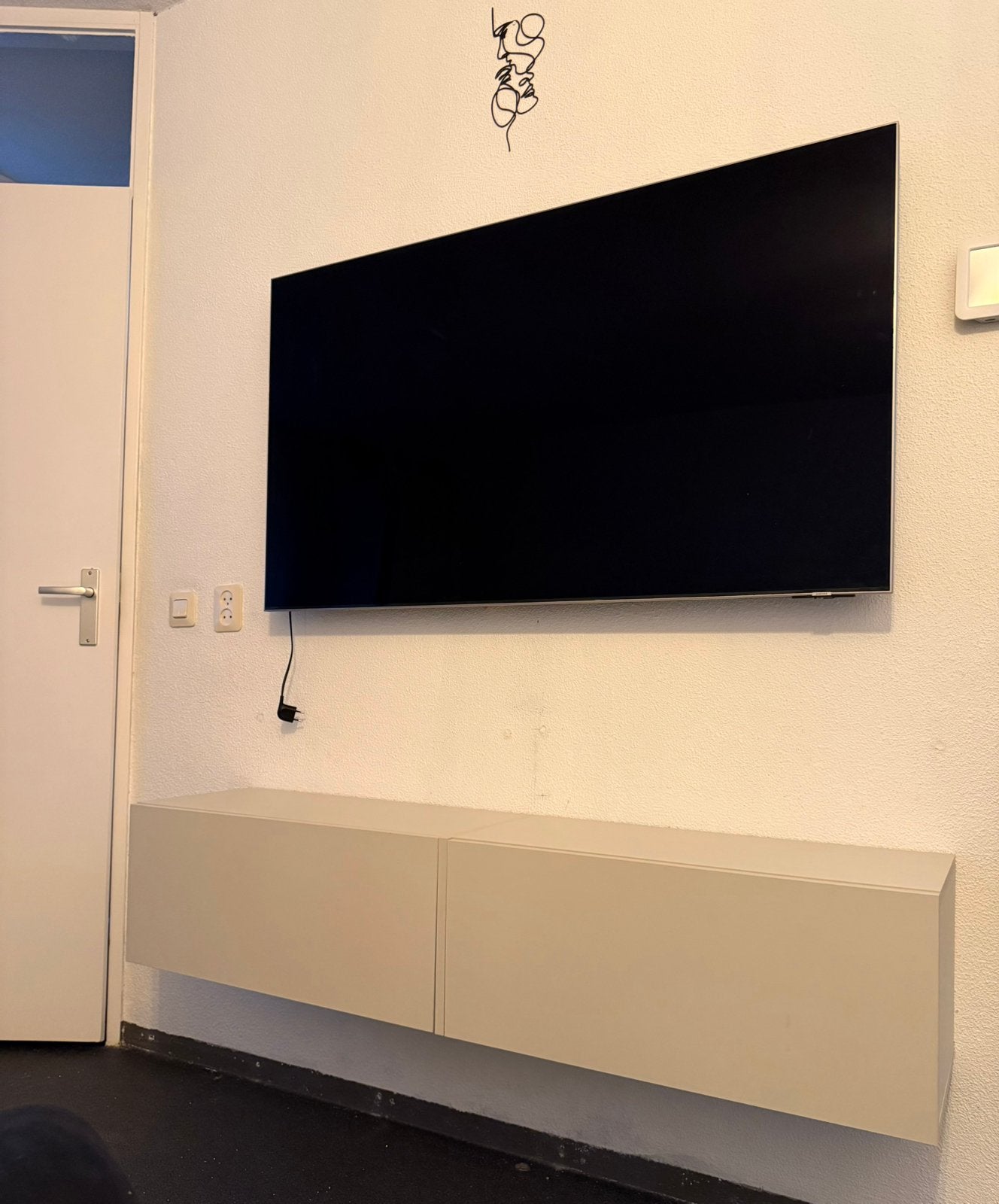 Tv meubel zwevend hangend, Ophalen, 100 tot 150 cm, Zo goed als nieuw, Minder dan 100 cm