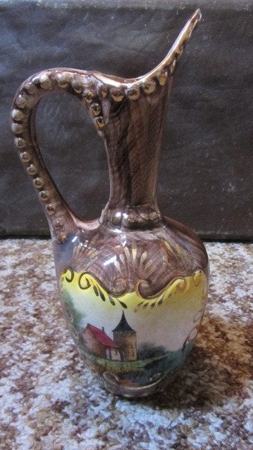 Vintage decoratieve vaas door Hubert Bequet, Ophalen of Verzenden