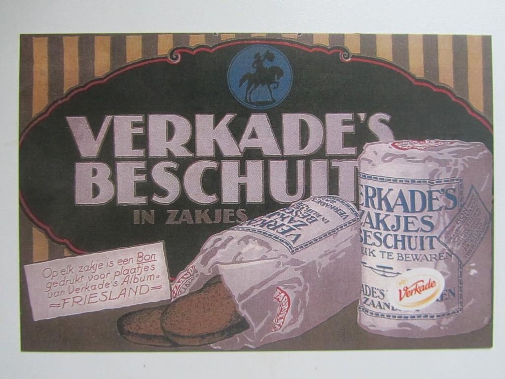 briefkaart   VERKADE'S BESCHUIT, Verzamelen, Merken en Reclamevoorwerpen, Ophalen of Verzenden, Zo goed als nieuw, Overige typen