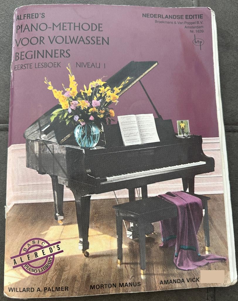 Alfred's Pianomethode Volwassen Beginners Niveau 1 piano, Gebruikt, Klassiek, Les of Cursus, Ophalen of Verzenden