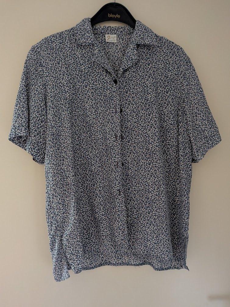 blouse met korte mouw, Sygne, Blauw, Maat 42/44 (L), Ophalen of Verzenden