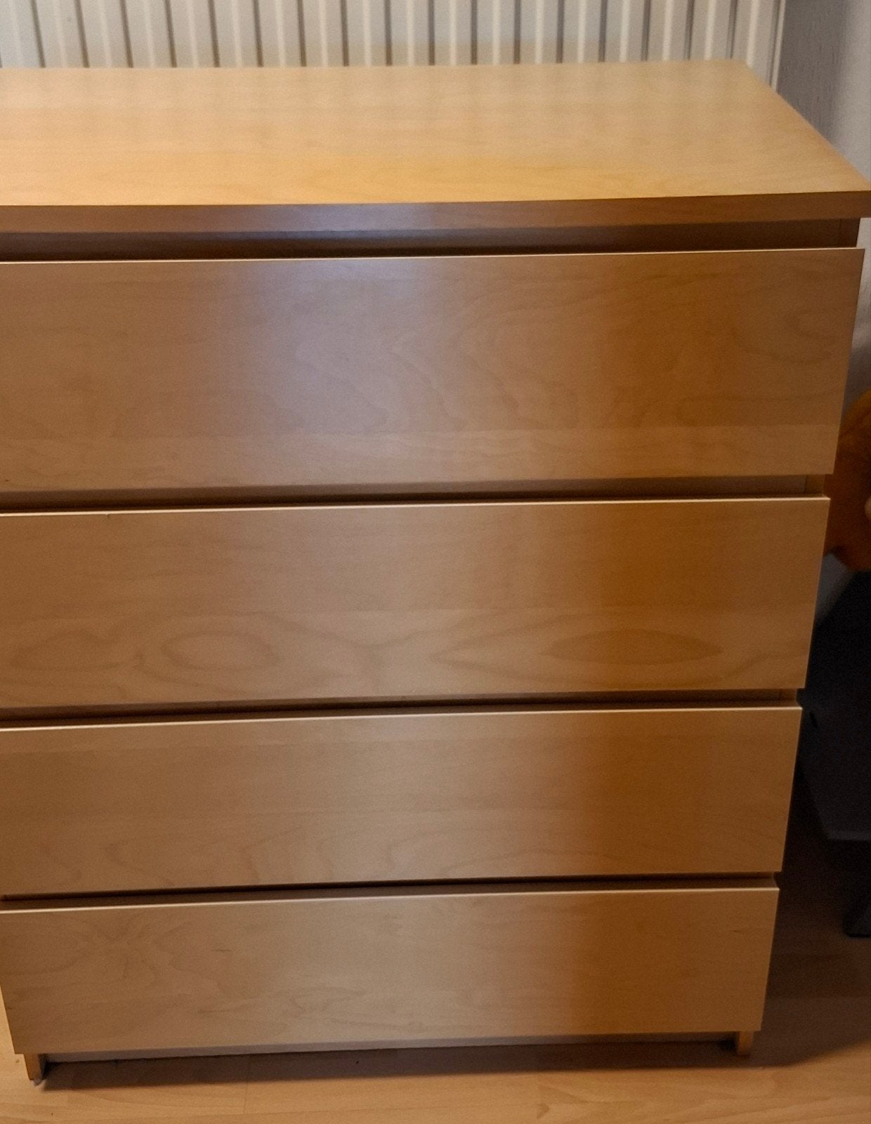 Houten ladekast met 4 laden - Zo goed als nieuw, Ophalen, Gebruikt, 50 tot 100 cm, 3 of 4 laden