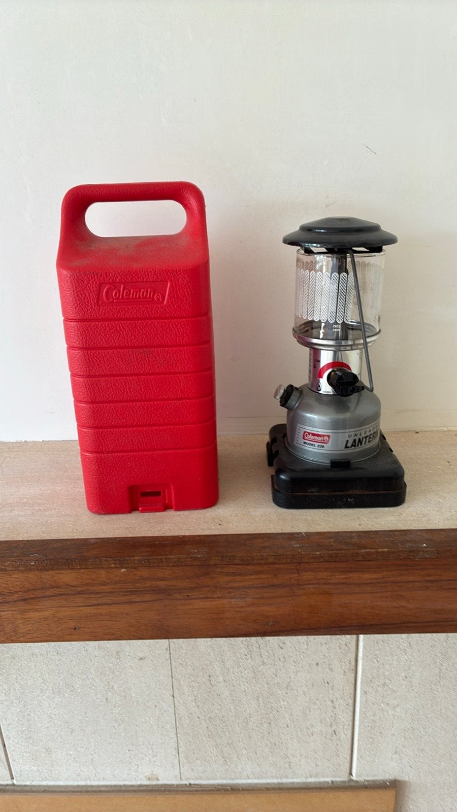 Coleman Model 226 Lantaarn met draagkoffer, Ophalen, Gebruikt, Batterij