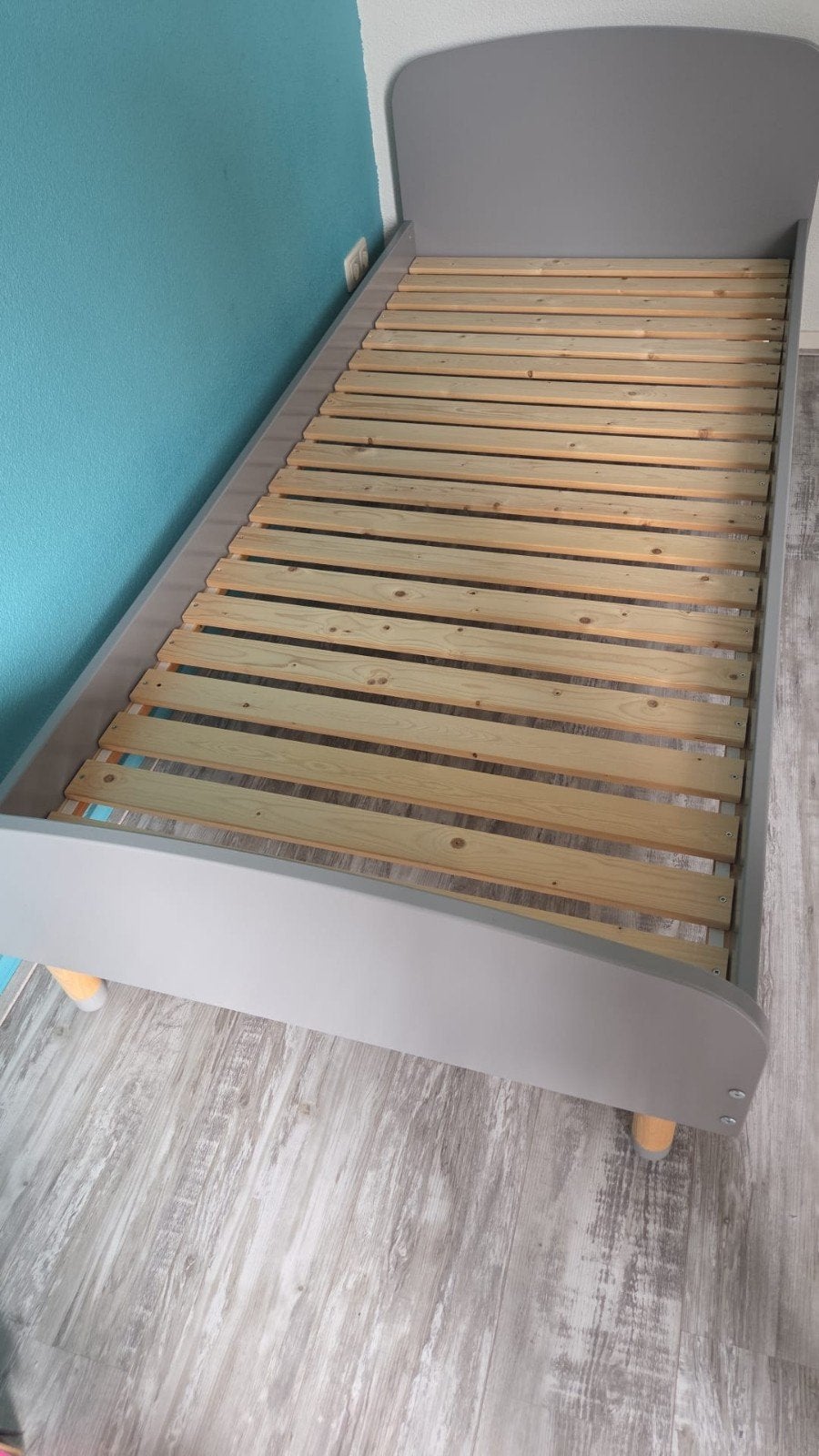 Eenpersoons bed met lattenbodem, Ophalen, Gebruikt, 90 cm, Eenpersoons
