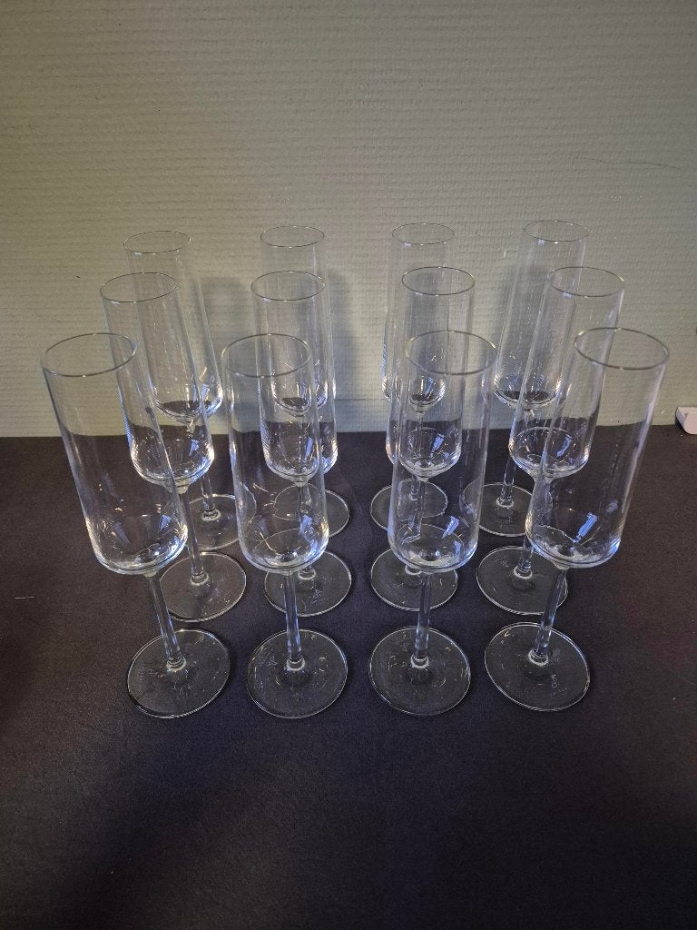champagne glazen Schott Zwiesel 12 stuks, Ophalen of Verzenden, Zo goed als nieuw, Overige typen