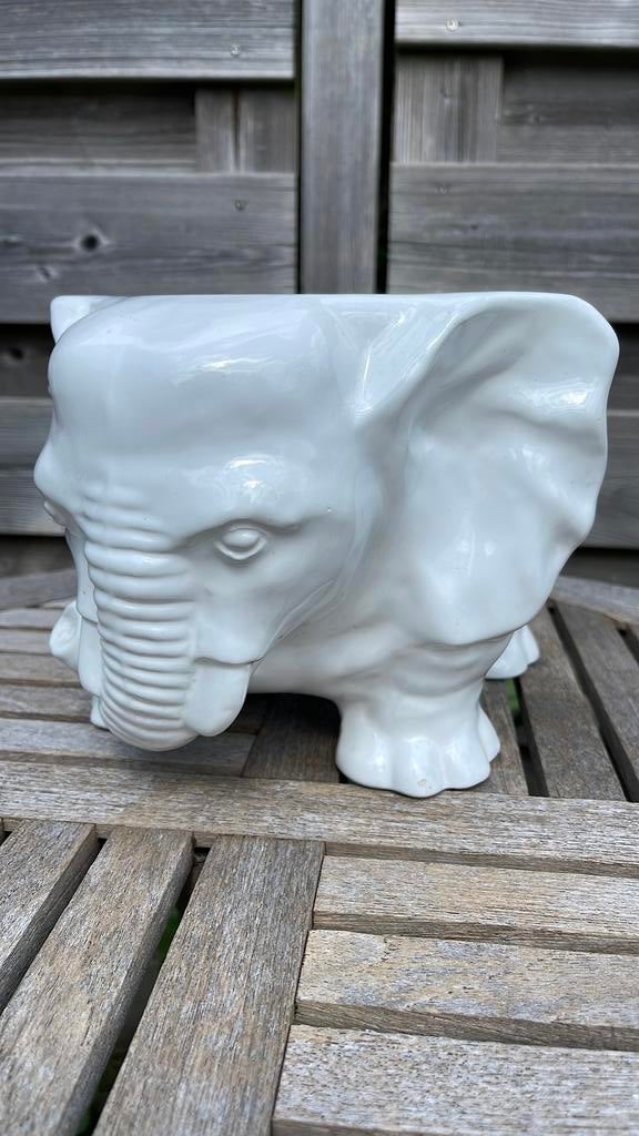 Bloempot olifant, Rond, Ophalen of Verzenden, Zo goed als nieuw, Minder dan 25 cm