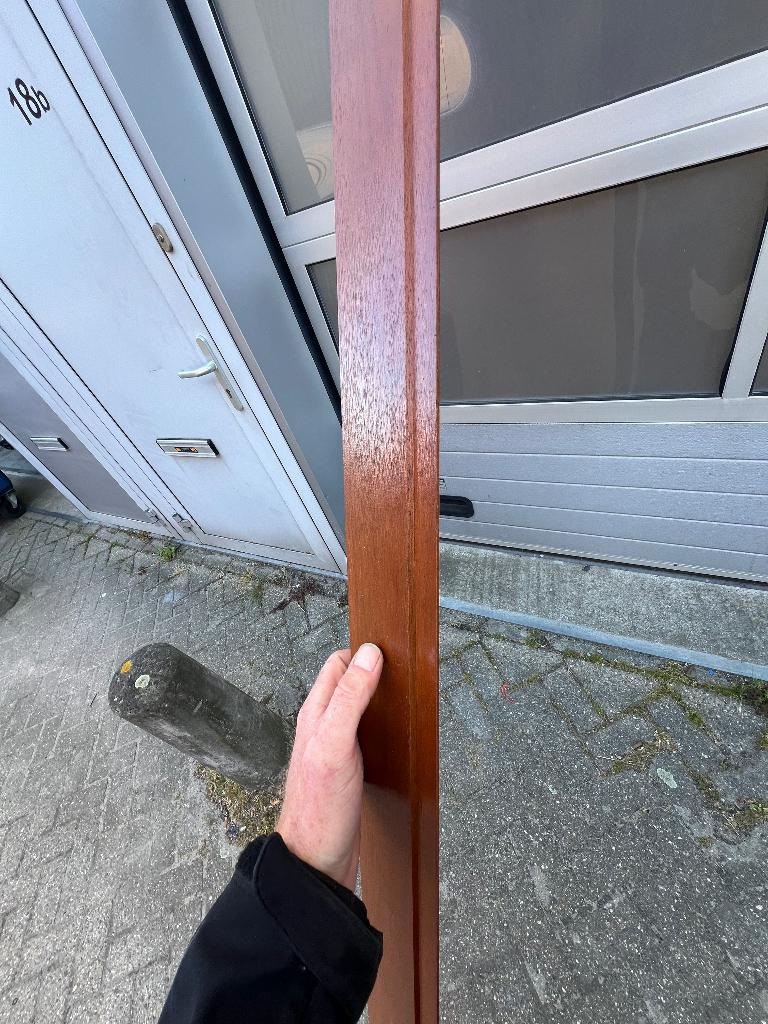 Hardhout rabatteren 2490x93x12 mm, Ophalen, Minder dan 25 mm, Zo goed als nieuw, 200 tot 250 cm