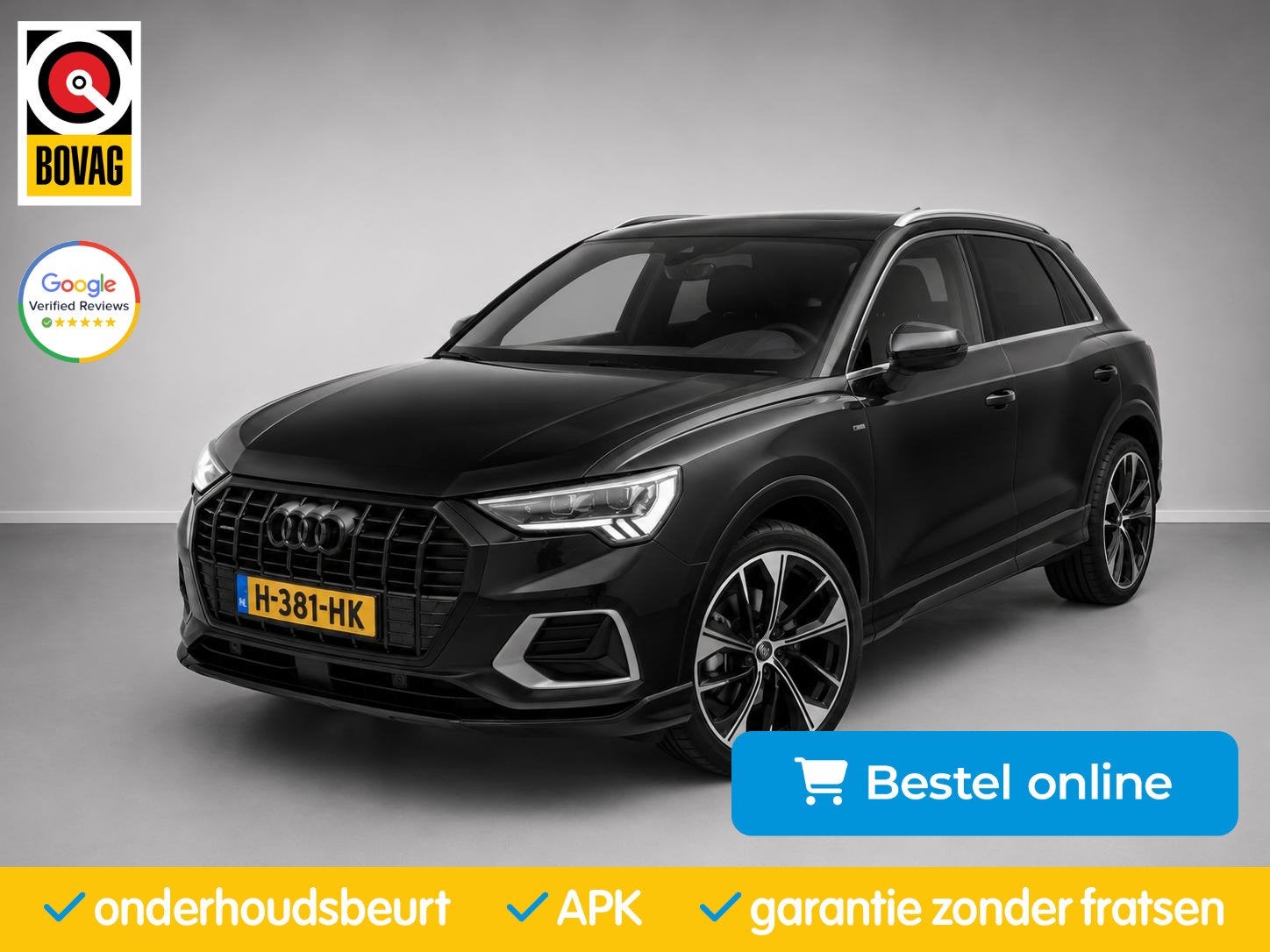 Audi Q3 35 TFSI Panorama|Vol Leder Audi Q3 35 TFSI Pro Line, 4 cilinders, Zwart, Leder, Bedrijf