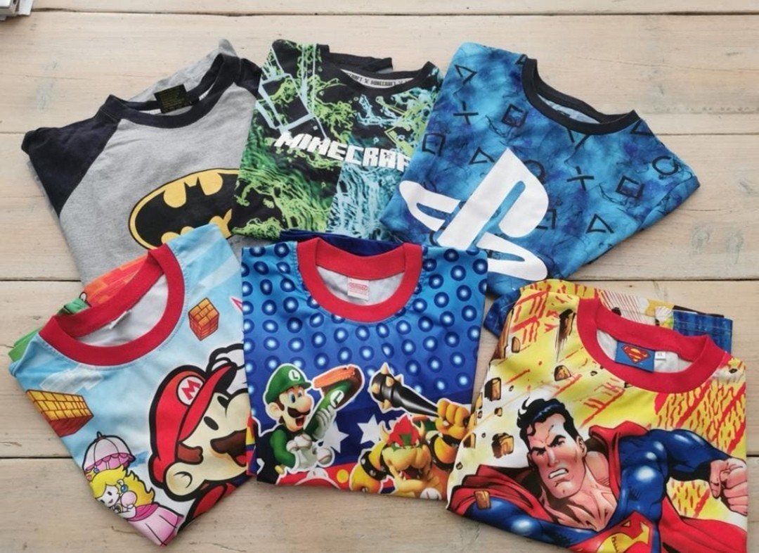 6 T-shirts Maat 140 / 146, Ophalen of Verzenden, Zo goed als nieuw, Jongen, Shirt of Longsleeve