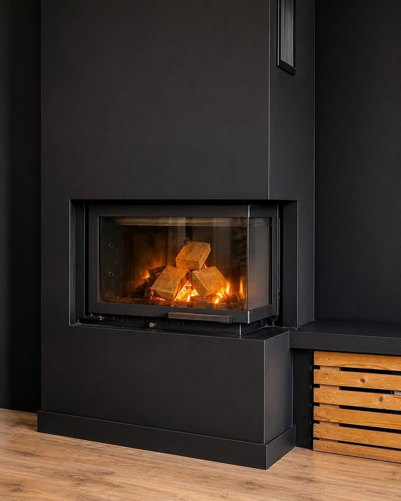 Kratki maya liftdeur rechts 11 kw, Huis en Inrichting, Kachels, Ophalen of Verzenden, Hout, Inbouw, Gaskachel