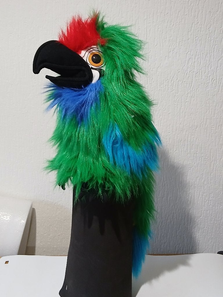 Handpop Papegaai    The Puppet Company, Ophalen of Verzenden, Zo goed als nieuw