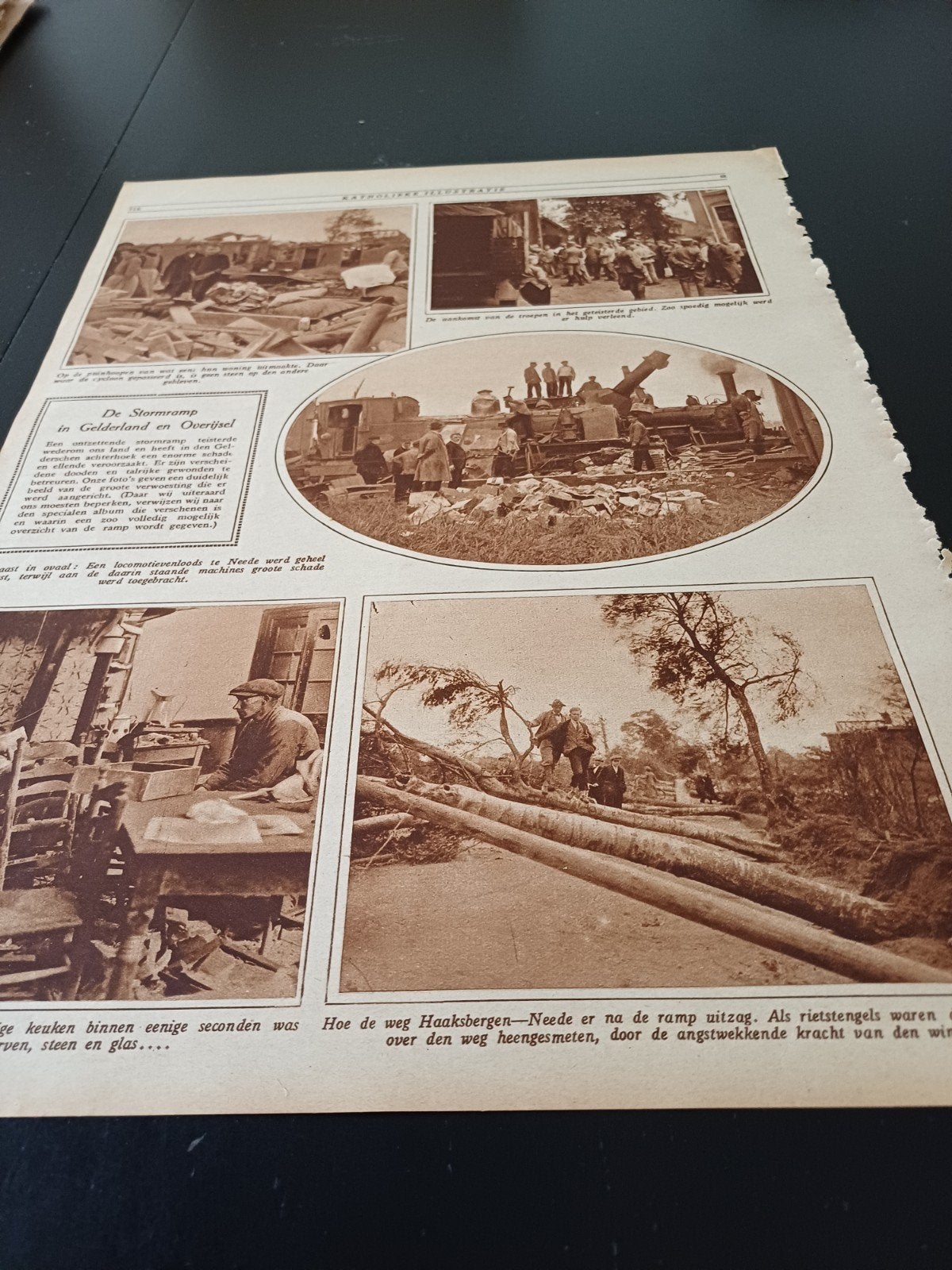 reportage stormram Gelderland en Overijssel Neede 1927, Ophalen of Verzenden, 1920 tot 1940, Knipsel(s)
