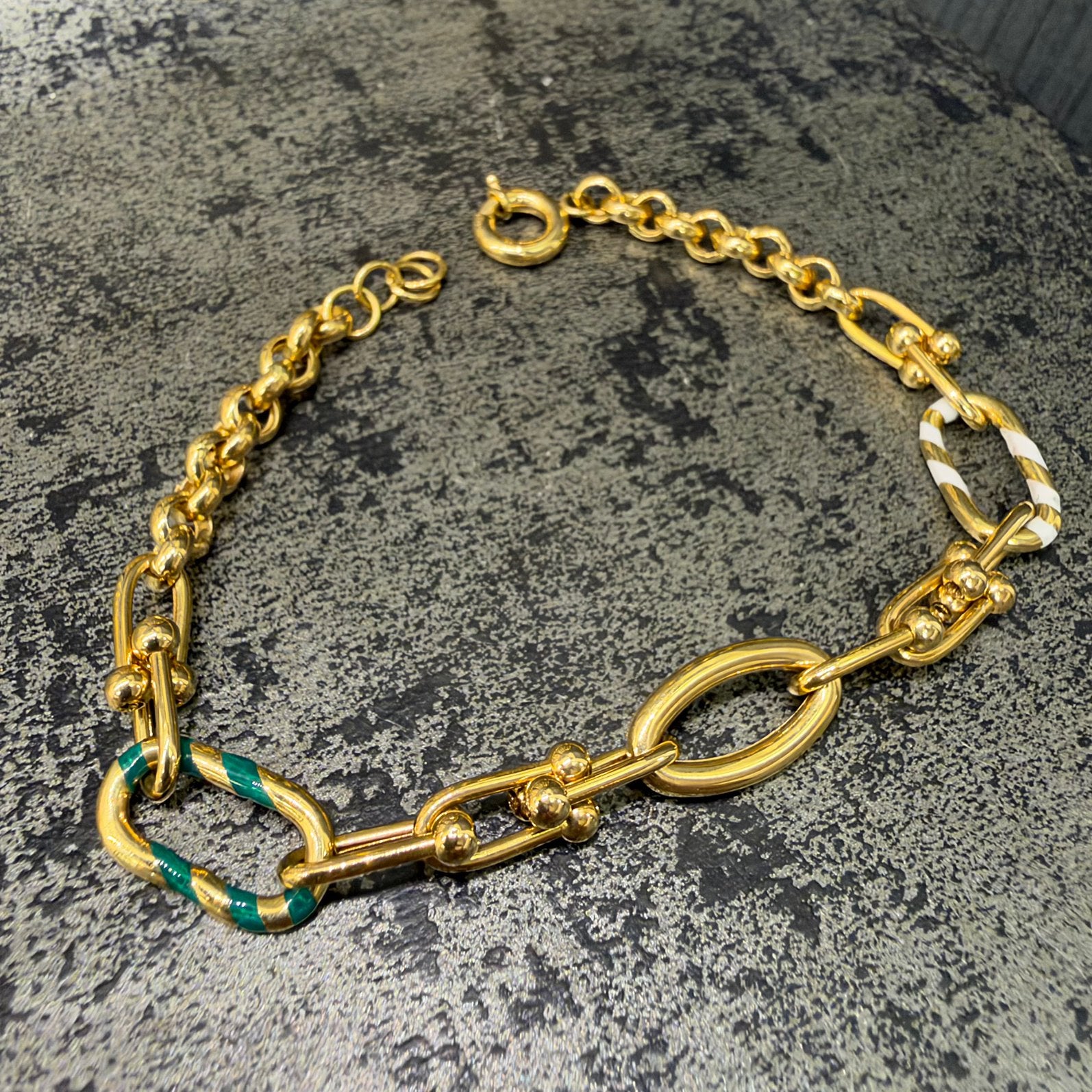 18 karaat gouden armband nieuw italy, Ophalen of Verzenden, Nieuw, Goud