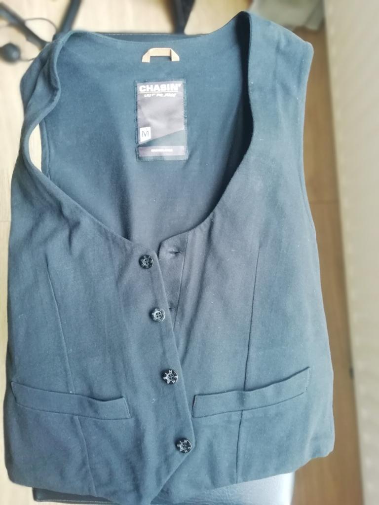 Chasin' Zwart Heren Gilet Maat M, Chasin', Zwart, Zo goed als nieuw, Halswijdte 39/40 (M)