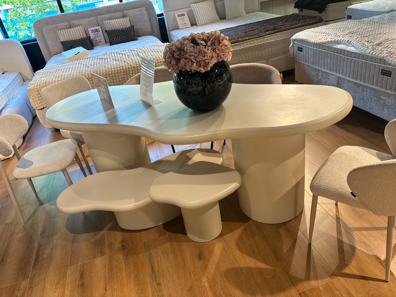 Complete eettafel + salontafel NIEUW in doos, Ophalen of Verzenden