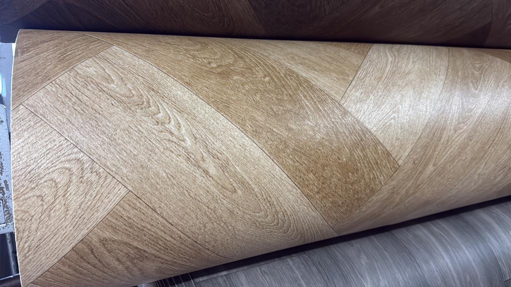 ‼️coupon visgraat vinyl 3,50x3,40m restanten Novilon nieuw‼️, Ophalen of Verzenden, Nieuw, Minder dan 10 m², Vinyl