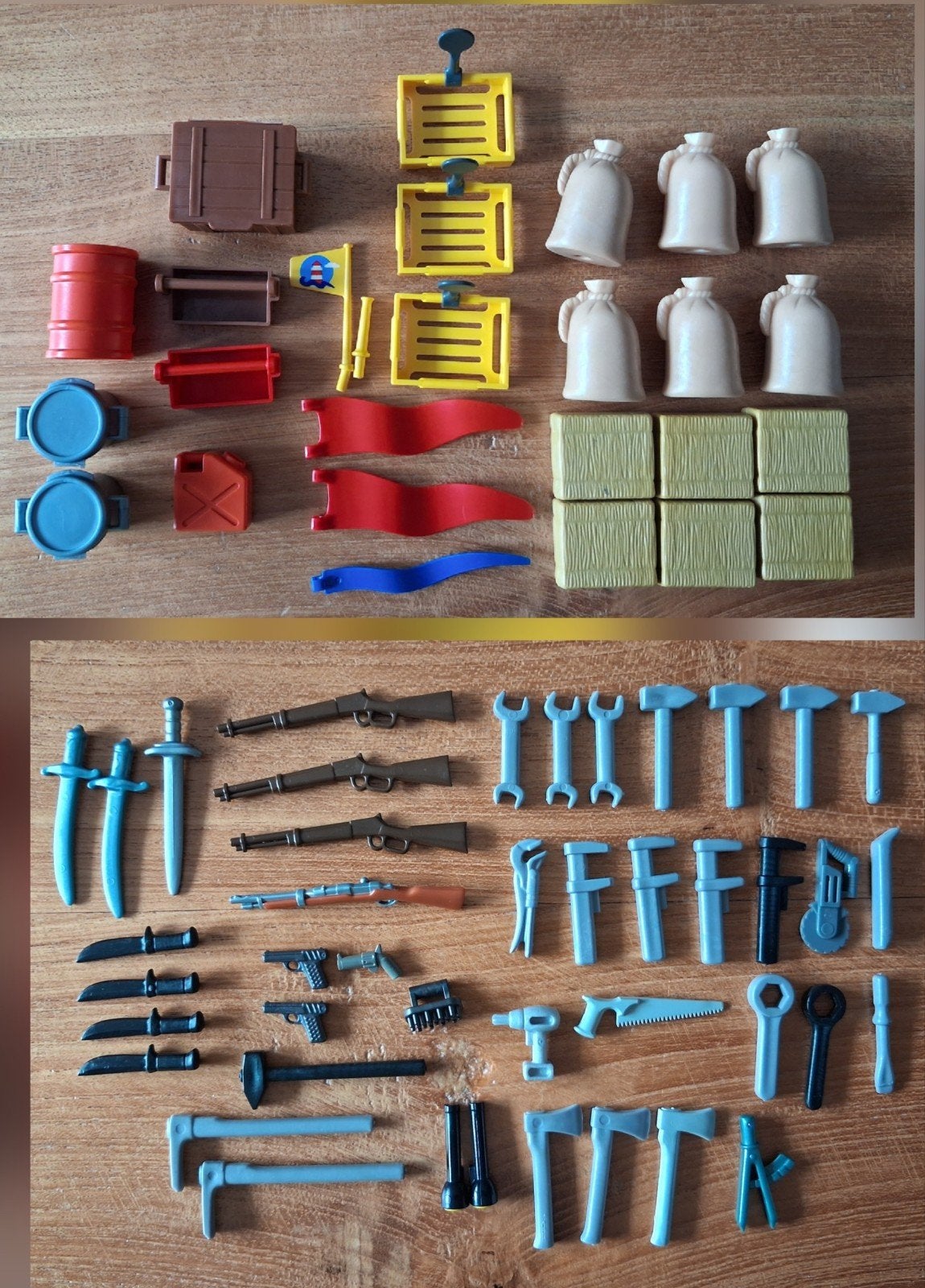 Losse set Playmobil voor op de boerderij en geweren e.d., Ophalen, Zo goed als nieuw, Losse onderdelen