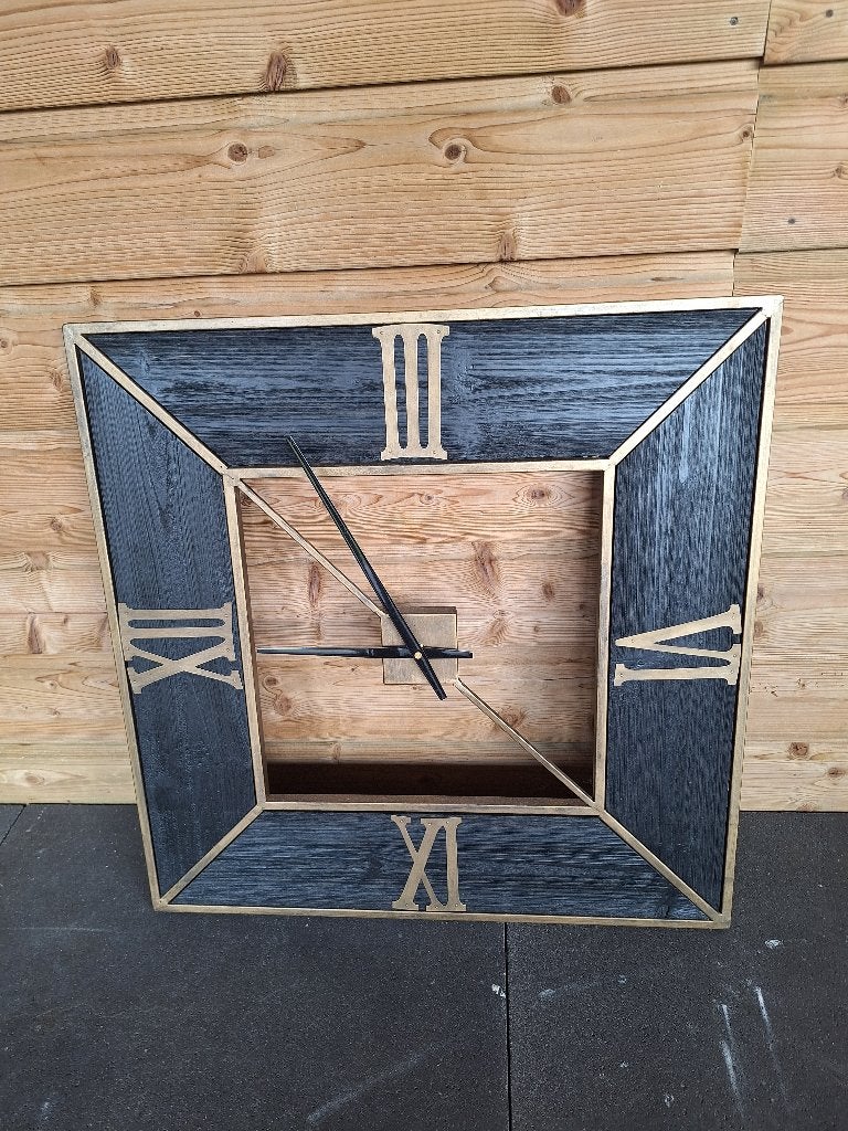 Wandklok op batterijen 60 bij 60 cm, Huis en Inrichting, Woonaccessoires | Klokken, Ophalen, Wandklok, Analoog, Werkt op batterijen