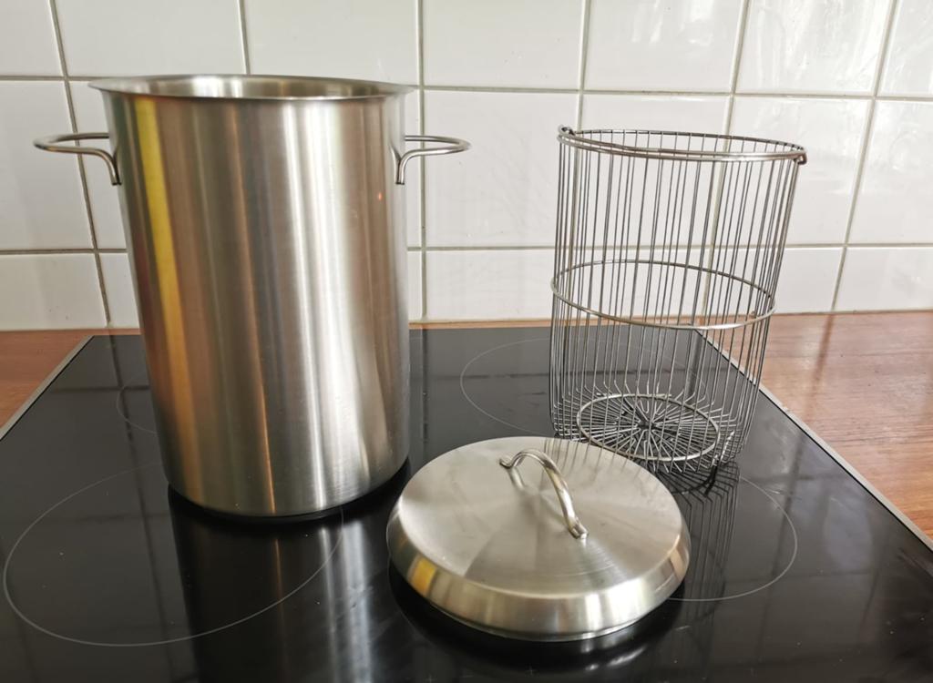 BK Aspergepan RVS - Niet geschikt voor inductie, Ophalen of Verzenden, Gebruikt, Rvs