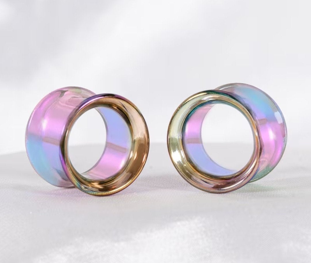 6mm Iridescent Oor Tunnel Plug - Nieuw, Ophalen of Verzenden, Nieuw, Overige materialen, Oor- of Traguspiercing