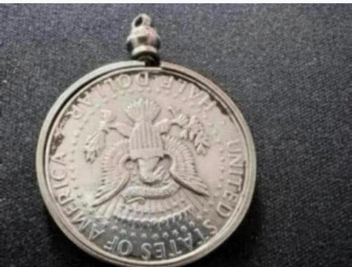 Liberty in god we trust 1964 half dollar 4cm, Ophalen of Verzenden, Noord-Amerika, Losse munt, Zilver