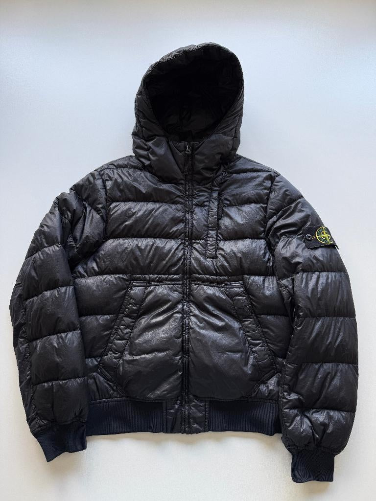 Stone Island Garment Dyed Down Jas zwart s, Zwart, Ophalen of Verzenden, Maat 46 (S) of kleiner, Stone Island