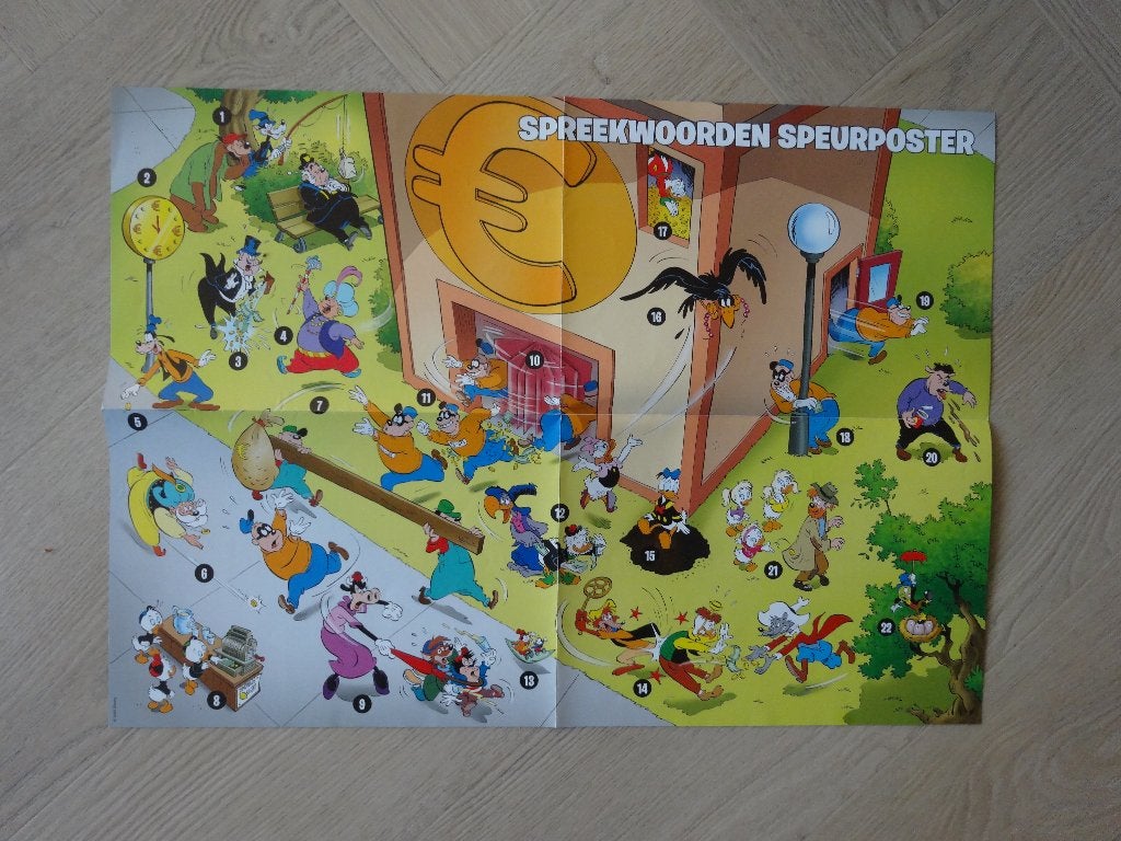 Spreekwoorden speurposter 38st (NIEUW), Eén stripboek, Ophalen of Verzenden, Nieuw