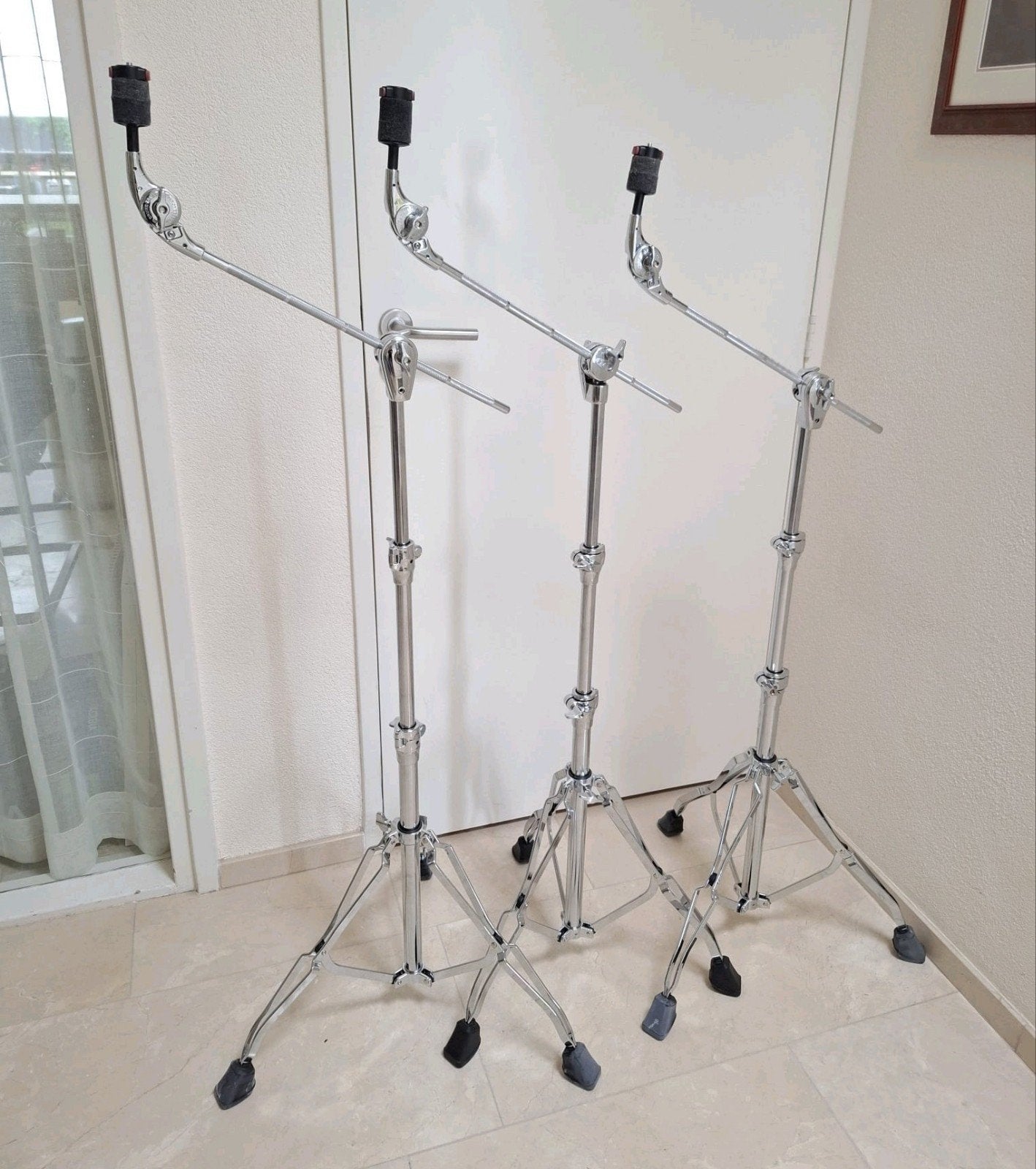 3x Heavy Duty Tama Cymbal Boom Stand Bekkenstandaard Statief, Tama, Instrumentstandaard, ., Drums of Percussie