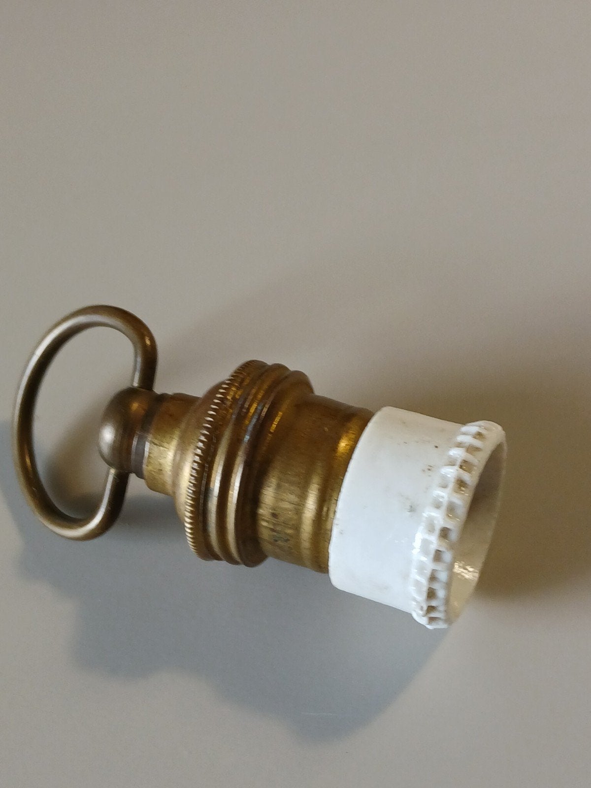 Porseleinen E14 fitting - messing met keramiek, Ophalen of Verzenden