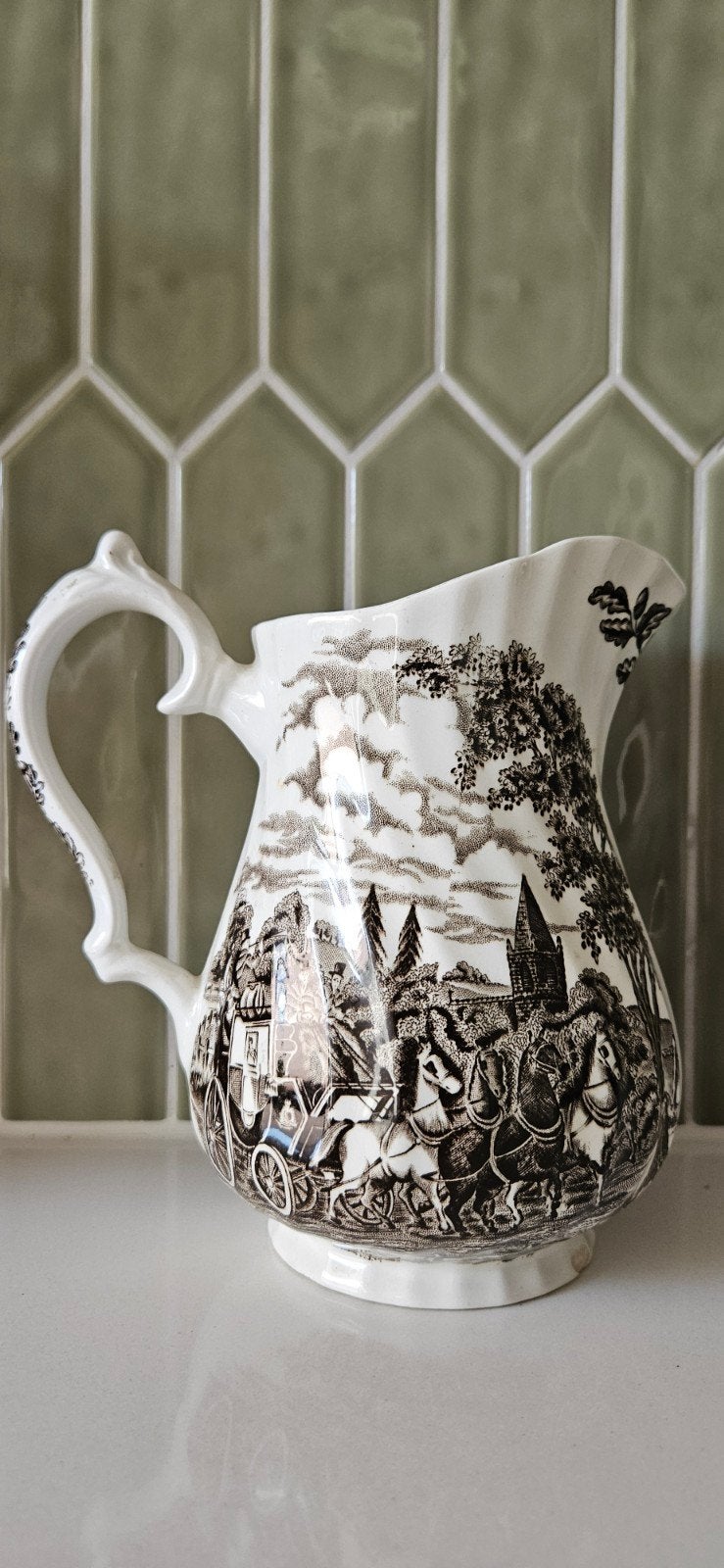 Myott Royal Mail waterkan, bruin, ca. 1950, Staffordshire, Ophalen
