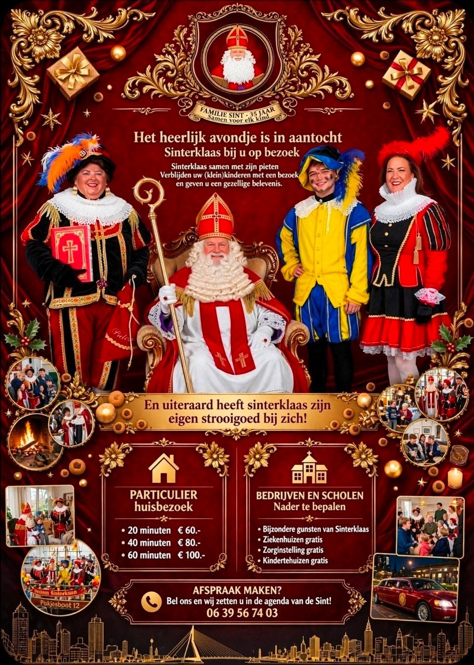 sinterklaas en pieten bij u op bezoek, Diversen, Sinterklaas, Ophalen of Verzenden