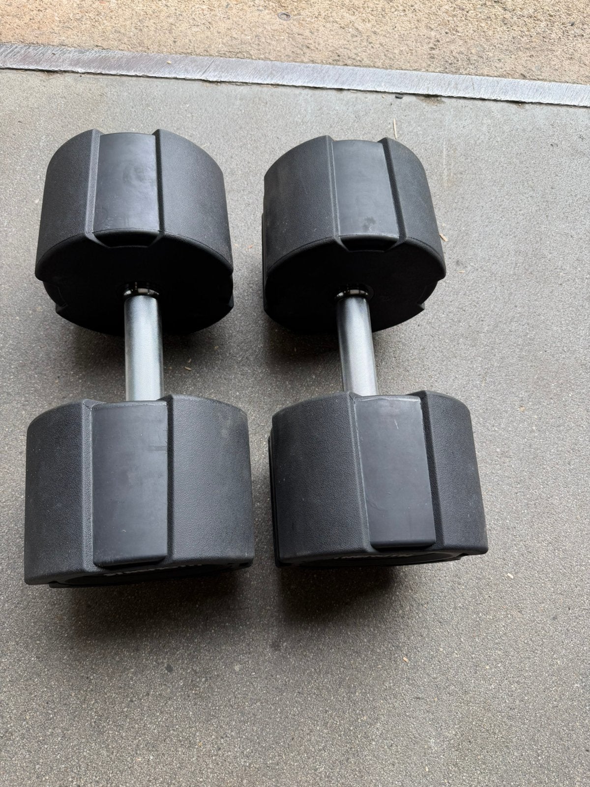 2x44kg Hammer Strength Vaste Rubberen Dumbells, Ophalen, Zo goed als nieuw, Dumbbell