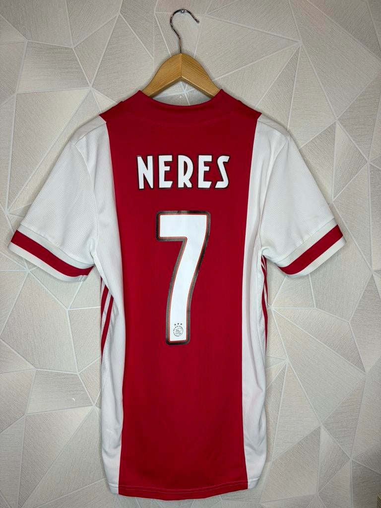 Ajax Thuis 2020/2021 Neres, Sport en Fitness, Voetbal, Maat M, Ophalen of Verzenden, Zo goed als nieuw, Shirt