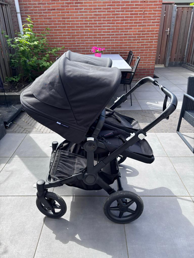 Bugaboo Donkey 5 Duo Kinderwagen Zwart, Kinderen en Baby's, Kinderwagens en Combinaties, Zo goed als nieuw, Combiwagen, Bugaboo