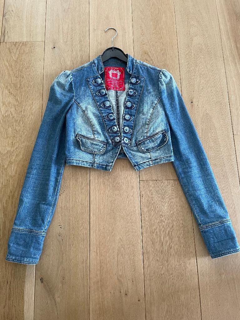 Spijkerjasje - Maat S - Merk EDC, Blauw, Ophalen of Verzenden, Zo goed als nieuw, Jasje