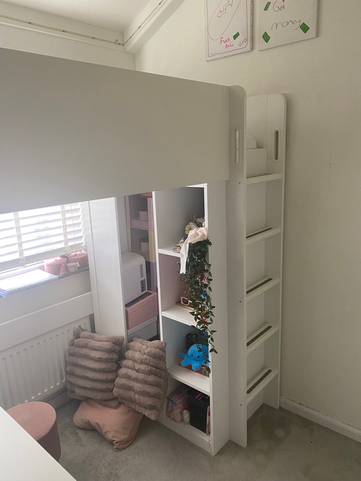 Stapelbed met bureau en kasten en laatjes, Ophalen, Zo goed als nieuw, Stapelbed