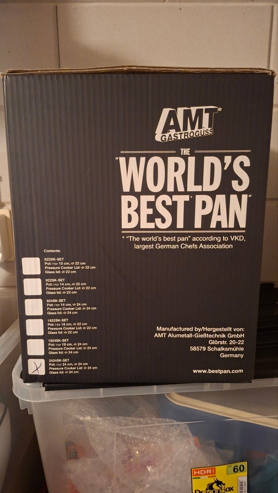 AMT Gastroguss Snelkookpan 7 liter Nieuw, Met handvatten, Ophalen of Verzenden, Aluminium, Overige merken