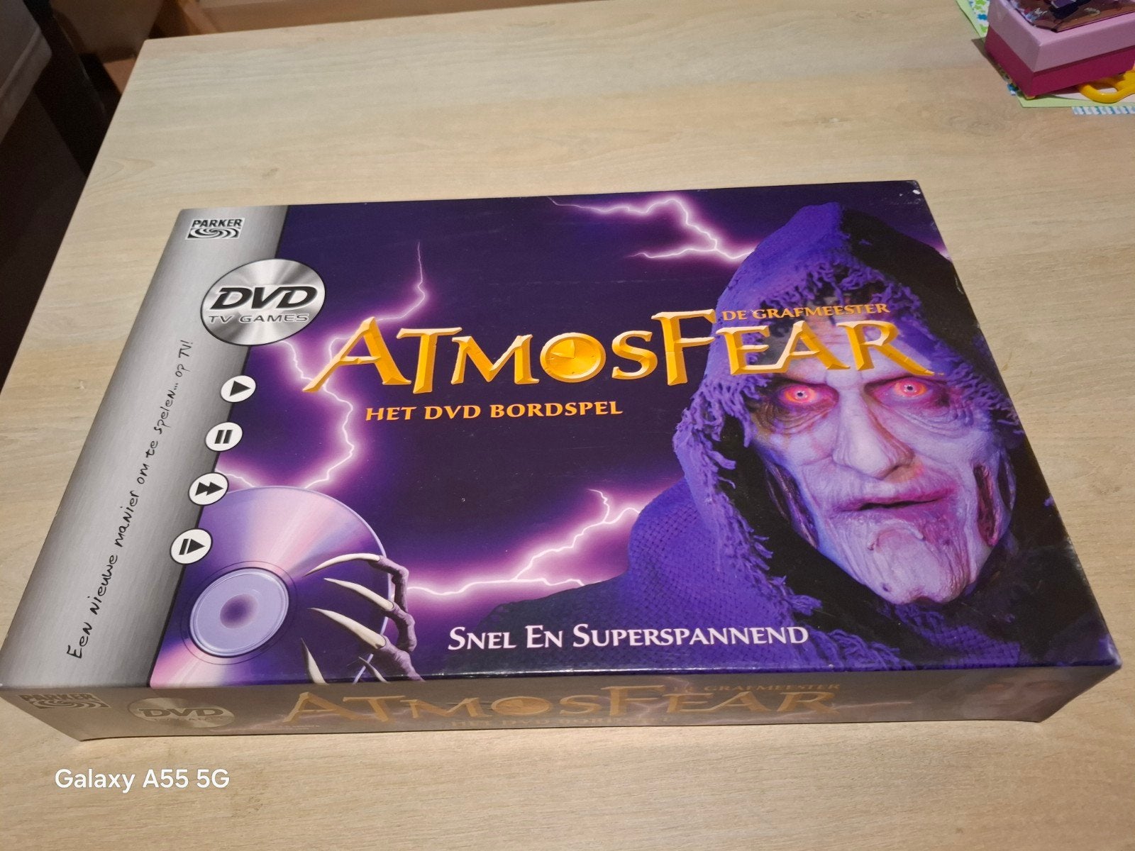 Atmosfear: Het DVD Bordspel - Snel en Superspannend, Hobby en Vrije tijd, Gezelschapsspellen | Bordspellen, Parker / Hasbro, Gebruikt