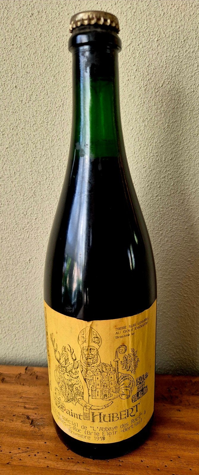 Volle Saint Hubert speciaal Abdij bier 9% des Rocs Montignie, Ophalen of Verzenden, Zo goed als nieuw, Flesje(s), Overige merken