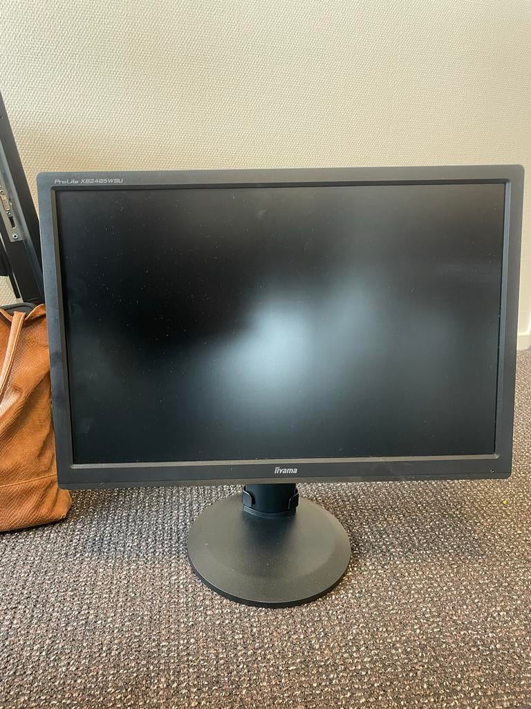 25x Iiyama ProLite XB2485WSU Monitoren - Ideaal voor Kantoor, Computers en Software, Monitoren, Ophalen, Gebruikt, IPS, In hoogte verstelbaar