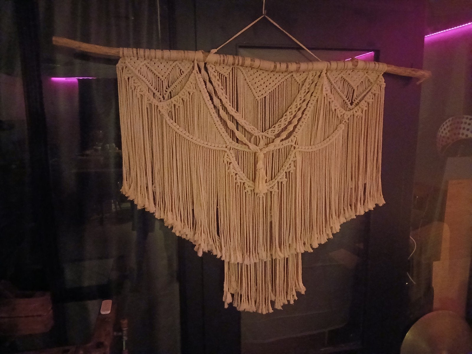Handgemaakte Macramé Wandhanger - Boho Stijl, Ophalen of Verzenden