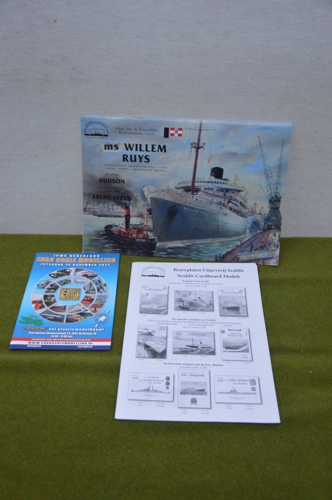 Scaldis Modelbouw in karton passagiersschip ms Willem Ruys, Ophalen of Verzenden, Nieuw, 1:50 tot 1:200, Overige merken