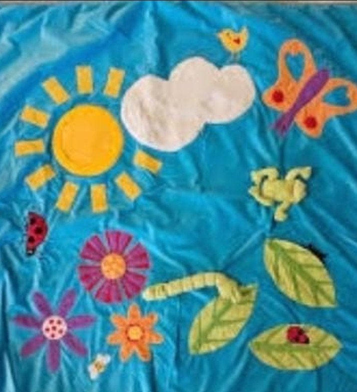 Baby speelkleed vrolijke mat boxkleed ikea leka, Ophalen of Verzenden, Wit, Jongetje of Meisje, Kussen