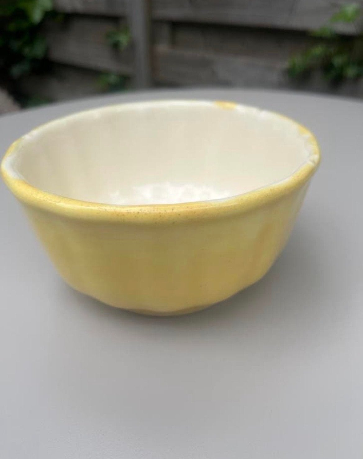 Vintage Geel Puddingvorm Schaaltje met Sterpatroon, Ophalen of Verzenden