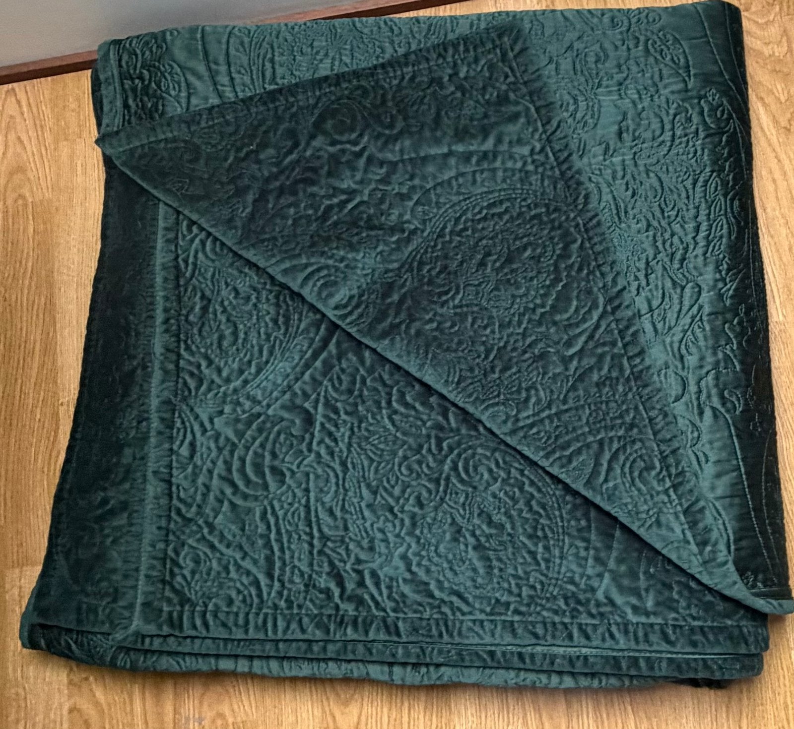 Essenza sprei, kleur groen, Overige typen, Tweepersoons, Ophalen of Verzenden, Zo goed als nieuw