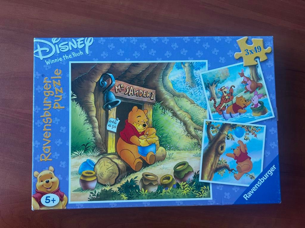 Ravensburger Disney Winnie de Poeh Puzzels 3x49 stukjes, Ophalen of Verzenden, 10 tot 50 stukjes, Gebruikt, 6 jaar of ouder