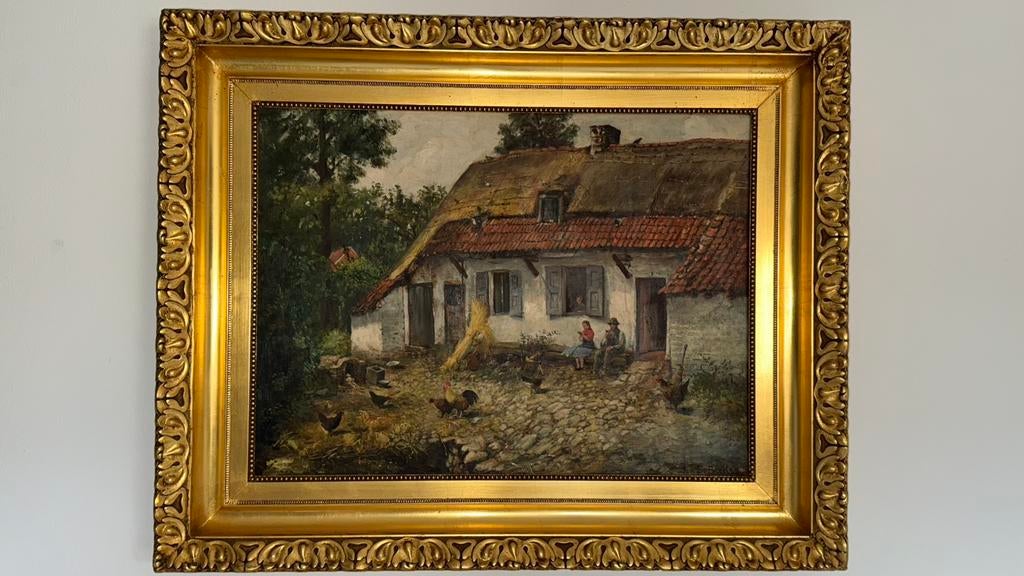 Jan De Becker (XIX-XX), Antiek en Kunst, Kunst | Schilderijen | Klassiek, Ophalen