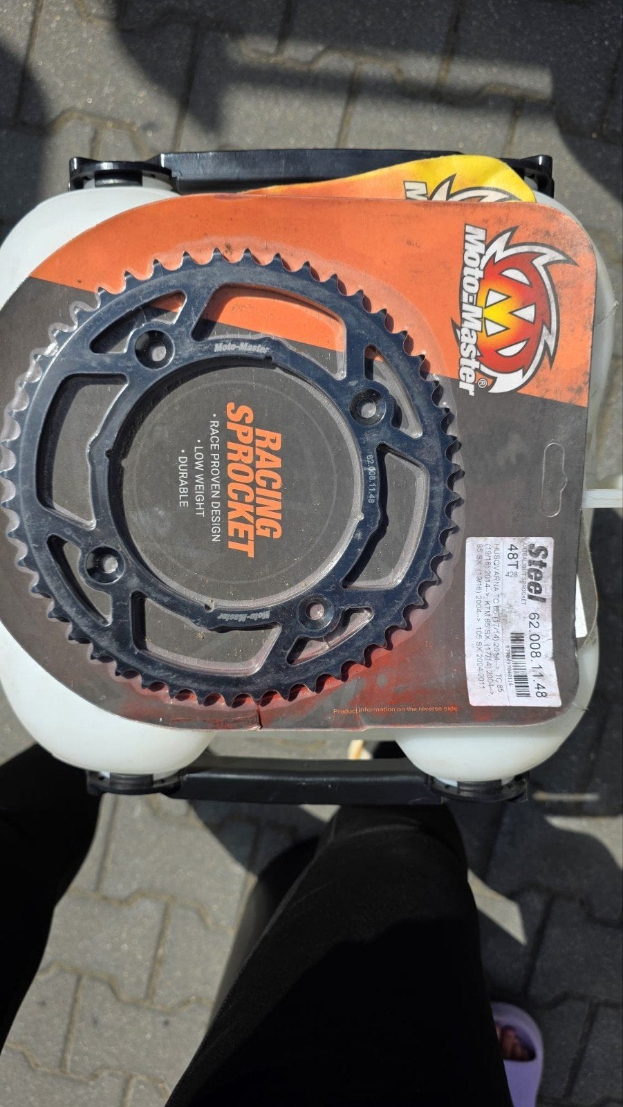 moto master  tandwielen, Ophalen