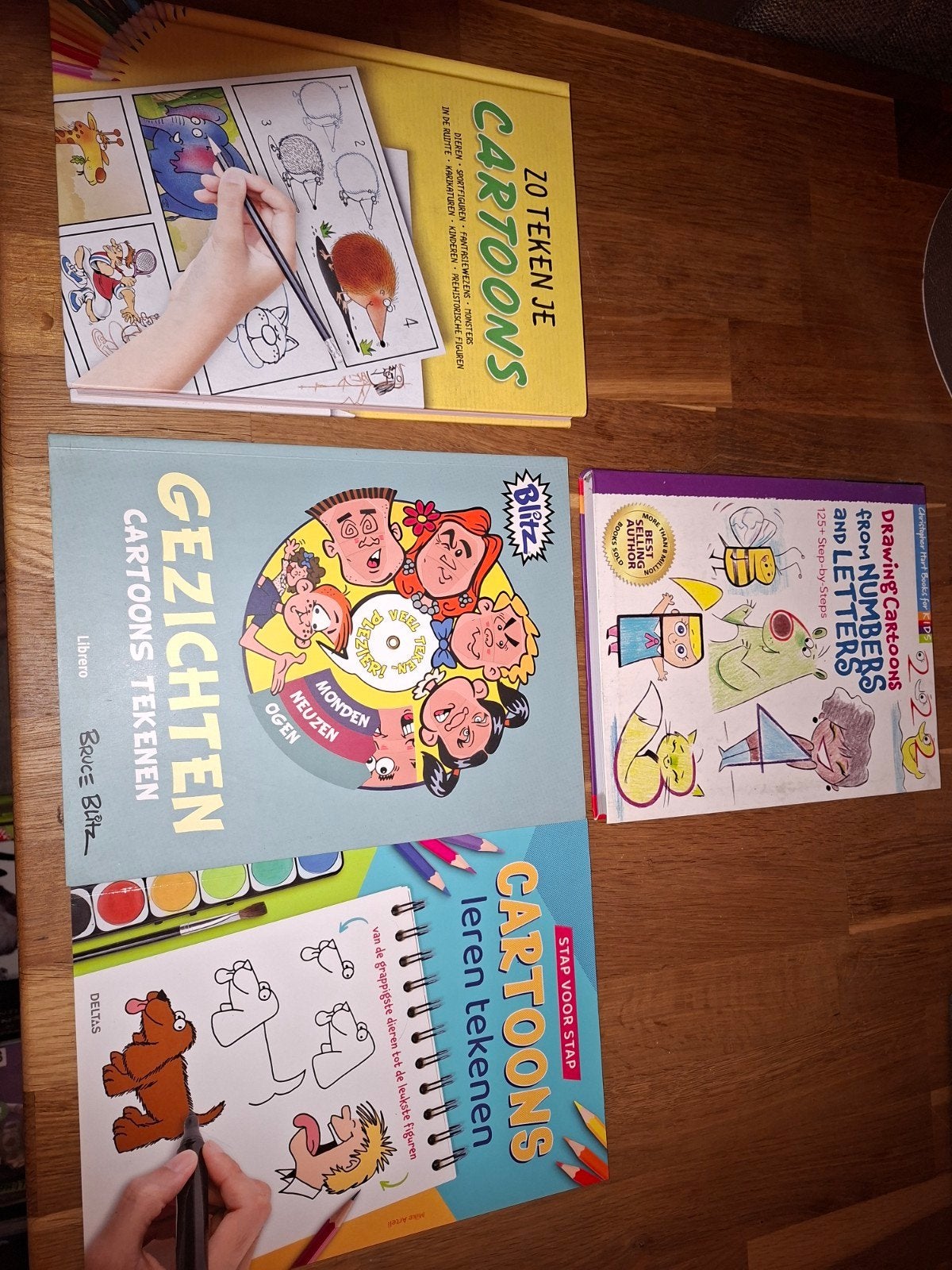 4x Cartoon Tekenboeken: Leer Tekenen Stap voor Stap, Ophalen, Nieuw, Overige typen